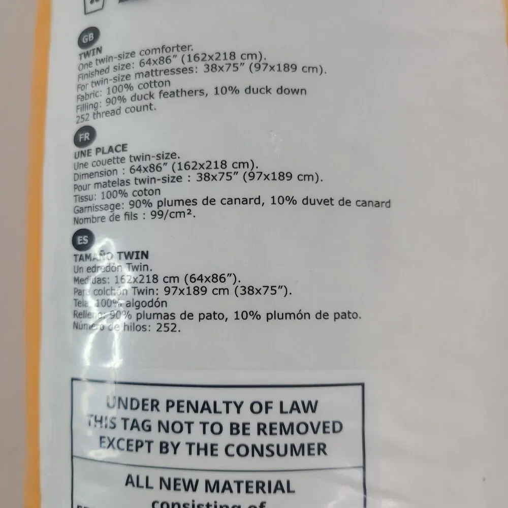 IKEA Fjallarnika Extra Warm Twin Comforter Duvet 64